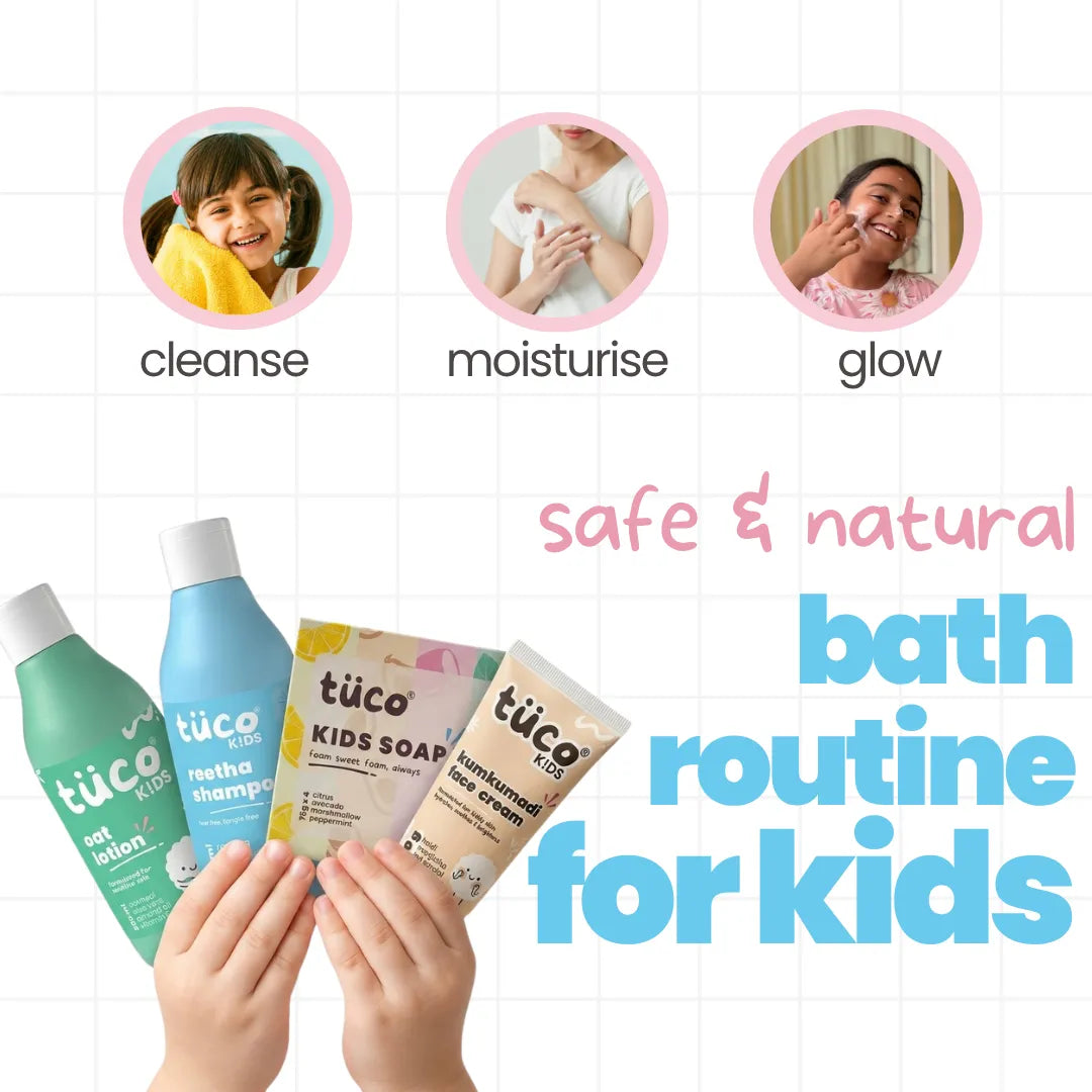 4-in-1 bath kit for kids — key ingredients | Tuco Kids