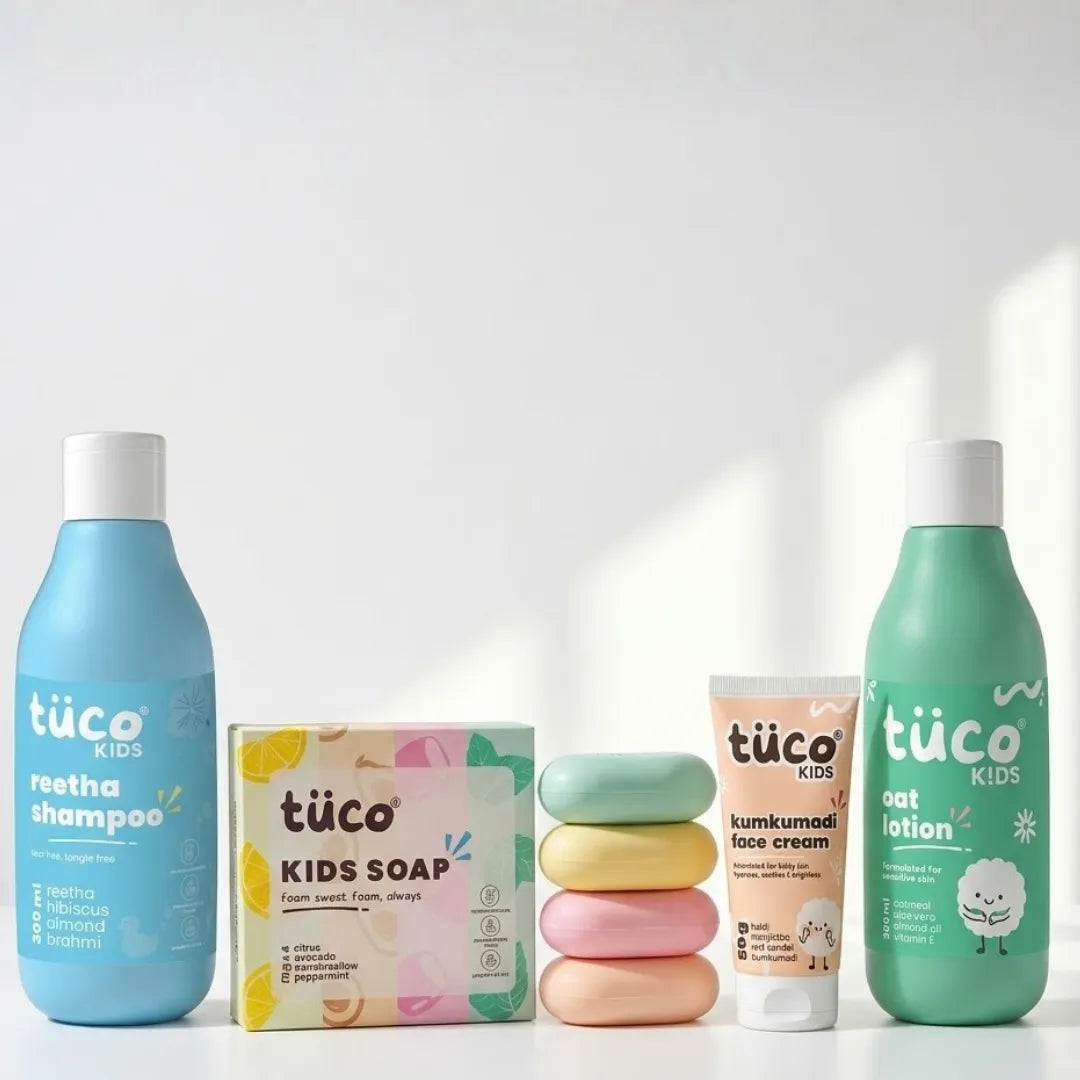 4-in-1 bath kit for kids — natural kids skincare | Tuco Kids