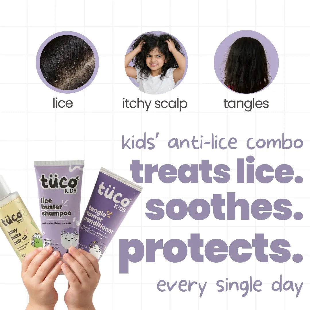 Lice Fighter Combo: Lice Shampoo 100ml + Hair Oil 100ml + Conditioner 100g