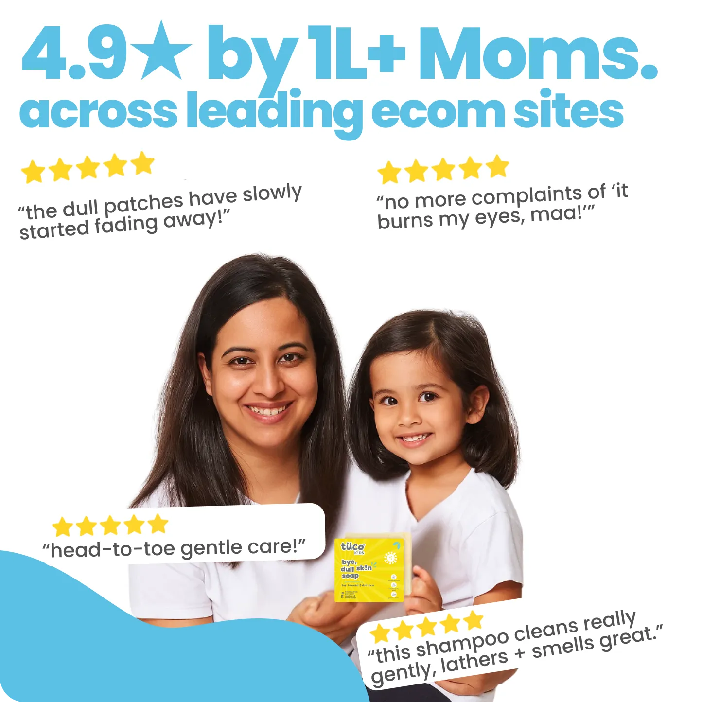 5 lakh moms trust Tuco Kids Bathtime Essentials Kit - 4.9 stars across leading ecom sites