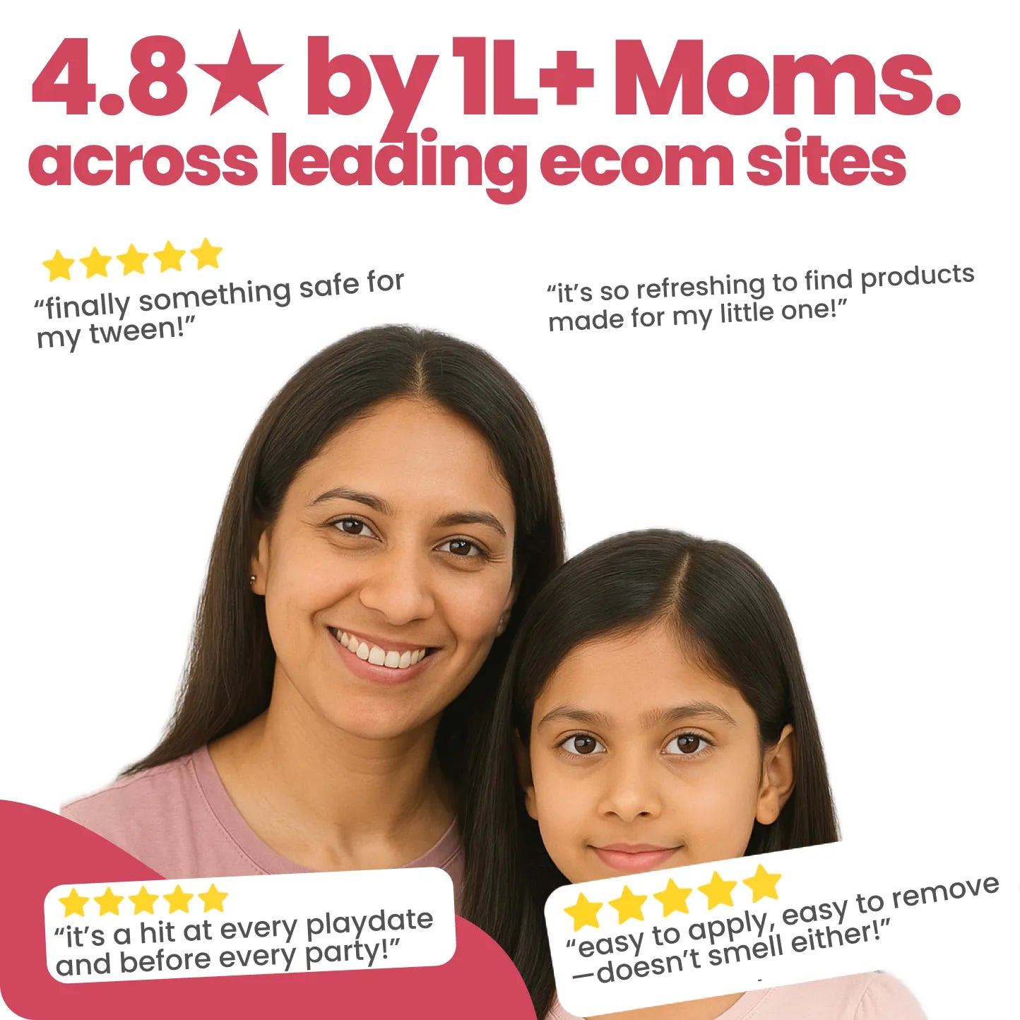 5 lakh moms trust Tuco Kids kids nail polish - 4.8 stars across leading ecom sites
