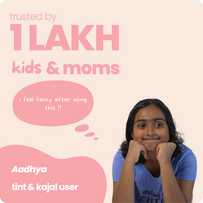 The Tint and Kajal product by Tuco Kids is a safe and natural makeup duo designed for children aged 3 and above. The beetroot-based lip and cheek tint is enriched with ingredients like shea butter and beeswax, providing hydration while adding a natural, healthy glow. The Kiddy Kajal is gentle, non-toxic, and glides smoothly, offering long-lasting color suitable for sensitive eyes. Both products are free from harsh chemicals like SLS, parabens, and phthalates, ensuring a safe and fun experience for kids. Per