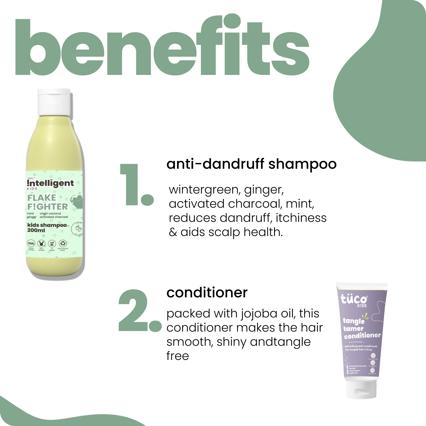 Anti-Dandruff Kit: Flake Fighter Shampoo 200ml + Tangle Tamer Conditioner 100ml