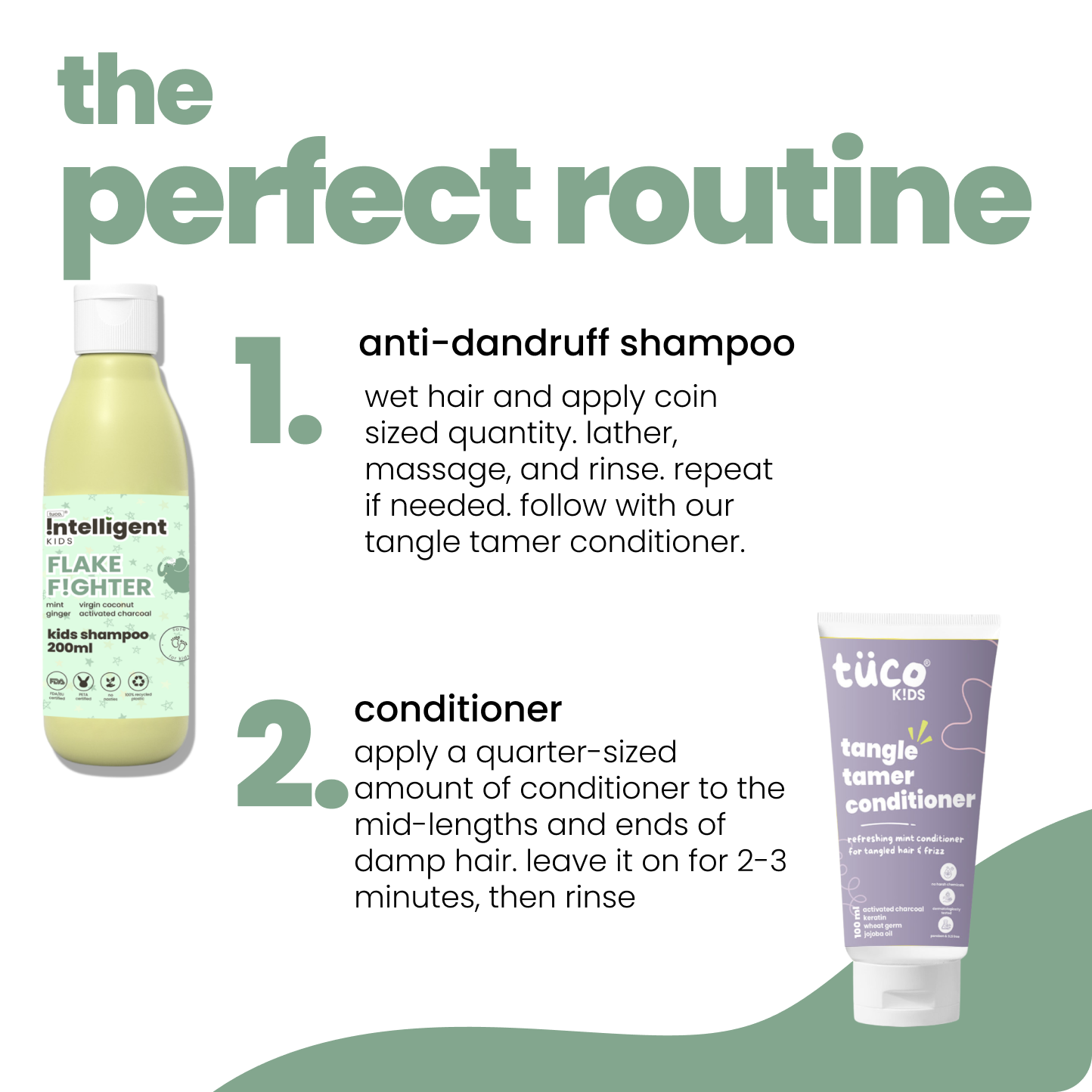Anti-Dandruff Kit: Flake Fighter Shampoo 200ml + Tangle Tamer Conditioner 100ml