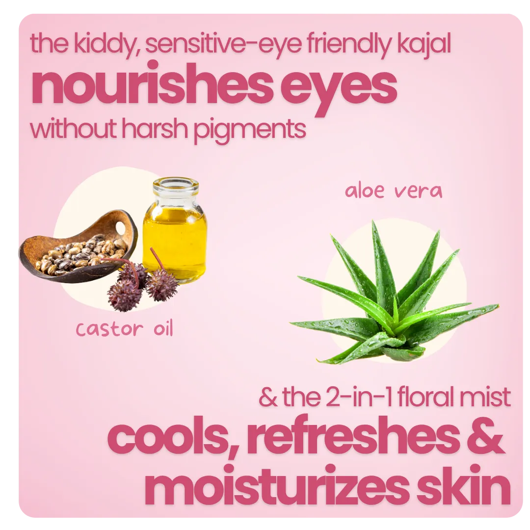 Glam Girl Kit: Beetroot Triple Tint + Fresh Body Mist + Kiddy Kajal