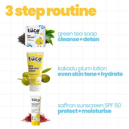 3-in-1 Dull Skin Glow Kit for Kids - SPF 50