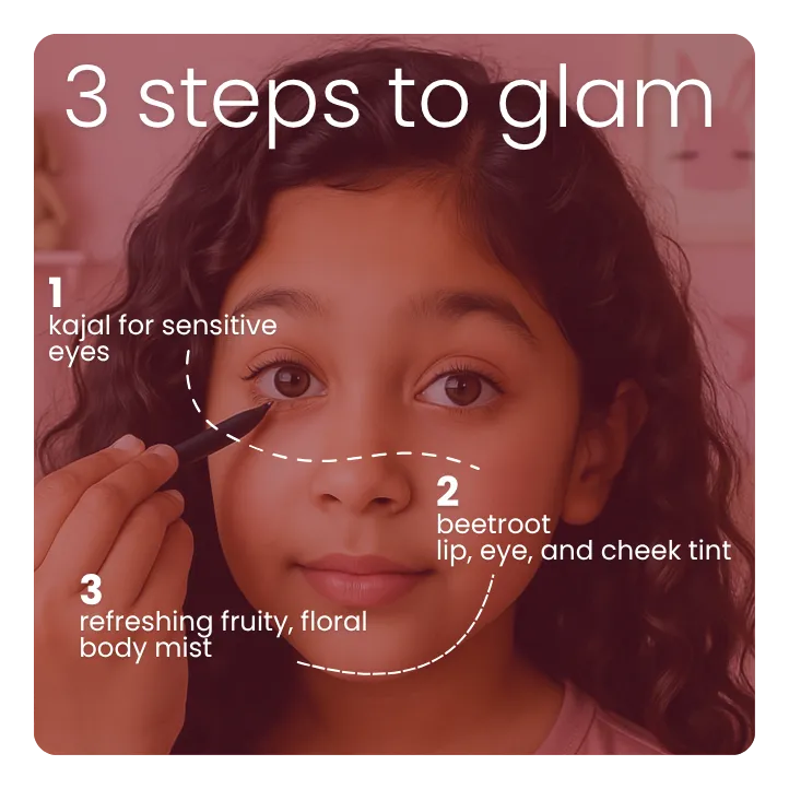 Glam Girl Kit: Beetroot Triple Tint + Fresh Body Mist + Kiddy Kajal