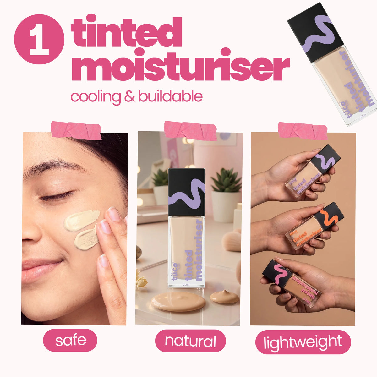 Vanilla (Light Shade) Face Tint & Pink Nail Glam Kit