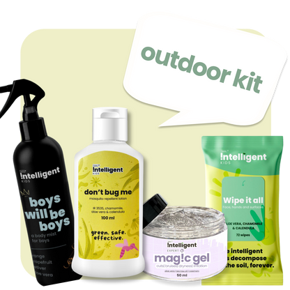 Outdoor Kit for Boys: Body Mist, Wipes, Mosquito Repellent, Magic Gel