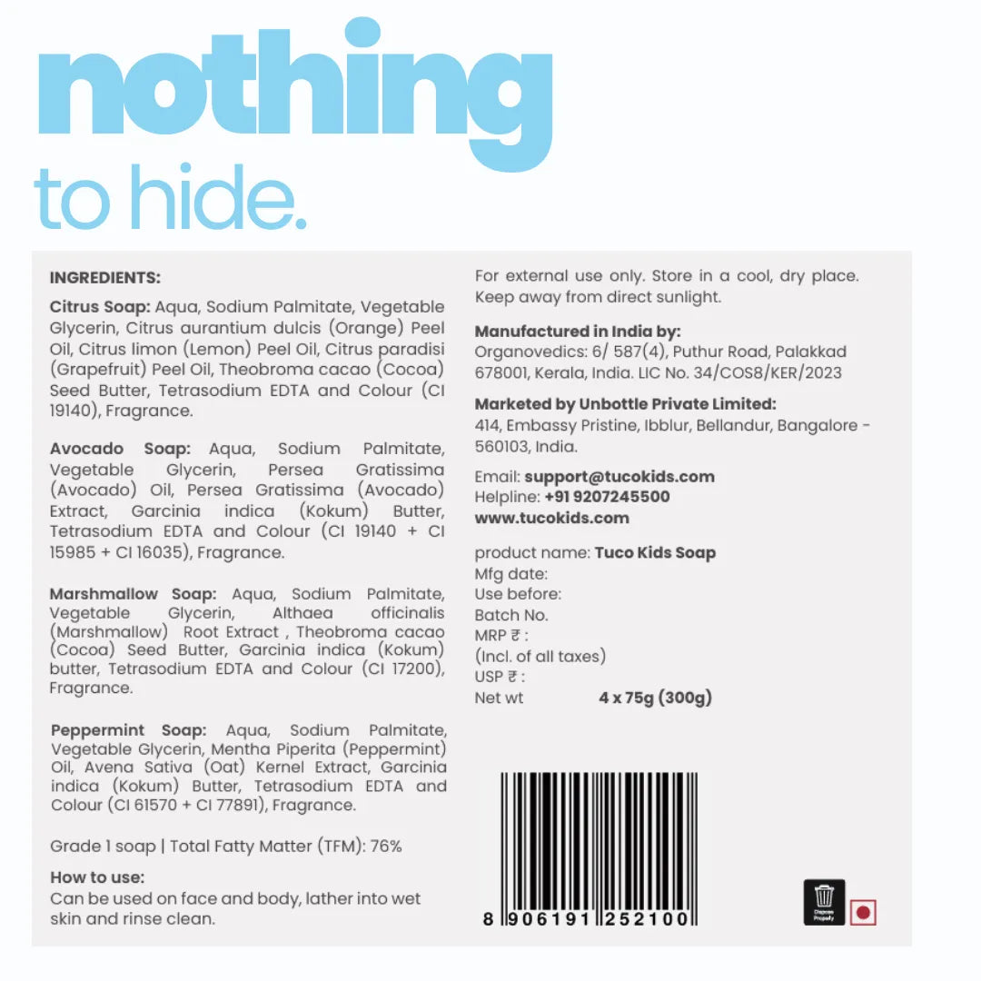 Kids Daily Soap: Pack of 4