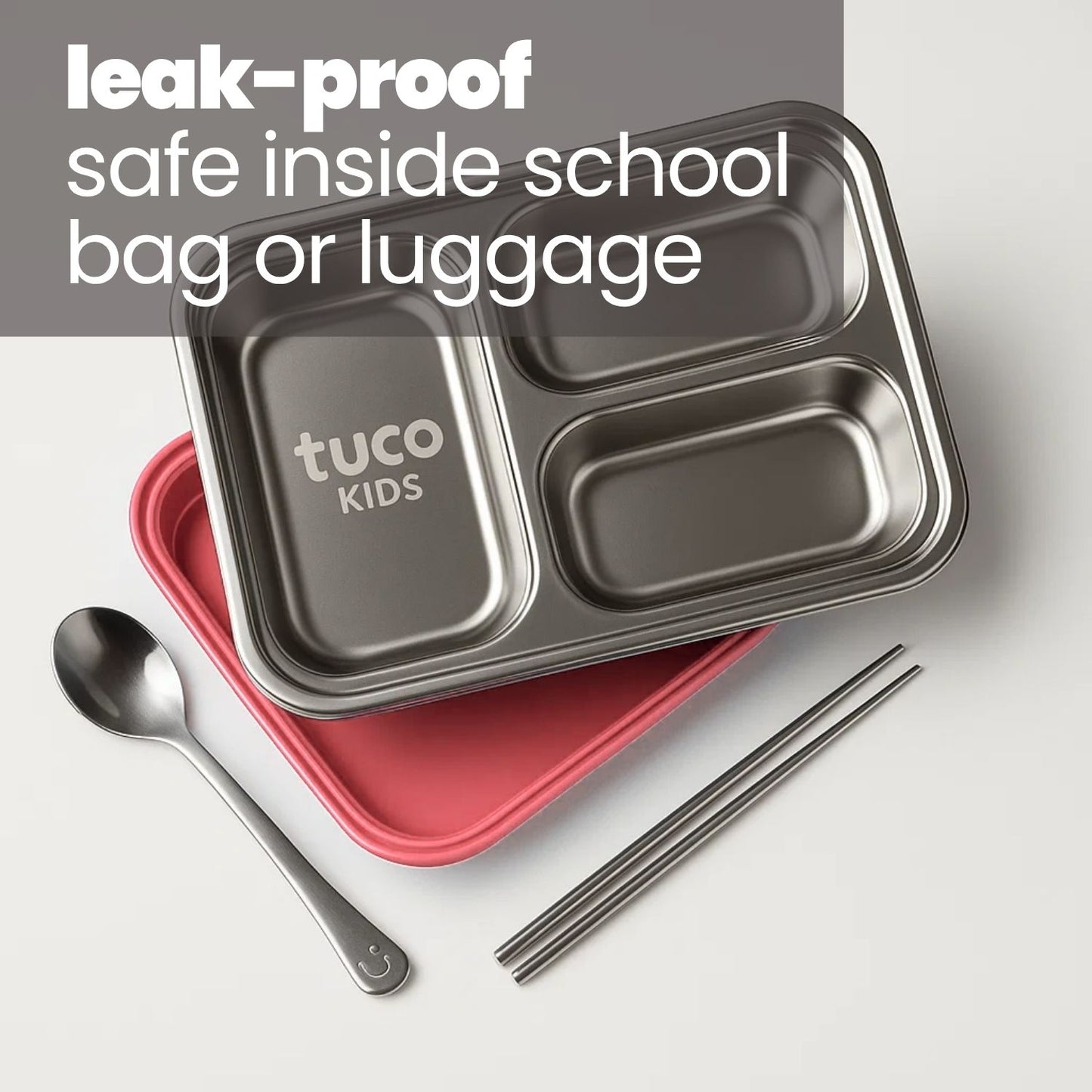 3 Compartment Stainless Steel Bento Lunch Box