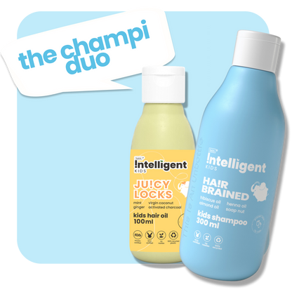 Meet the Tuco Intelligent Champi Duo, perfect for kids aged 3-15. This duo includes Hair Brained Shampoo to cleanse and soothe the scalp, and Juicy Locks Hair Oil to nourish and strengthen hair. Crafted with natural ingredients, it keeps hair soft, manageable, and healthy—free from harsh chemicals!







