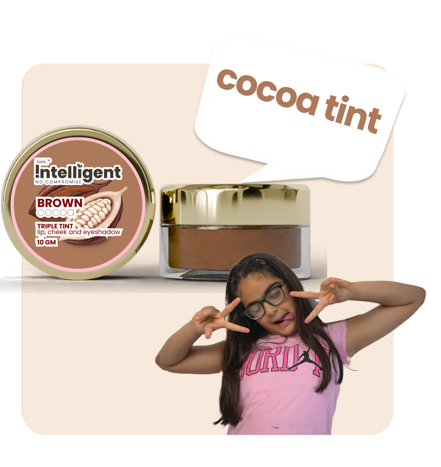 Worried about harsh makeup for your child’s delicate skin? Discover Tuco Intelligent Cocoa Triple Tint, a 100% natural, multi-purpose tint for kids aged 3+. Enriched with Cocoa Extract for vibrant color, and Shea Butter and Alkanet Root to hydrate and nourish, it’s gentle, chemical-free, and perfect for everyday use. Safe, fun, and easy-to-apply!







