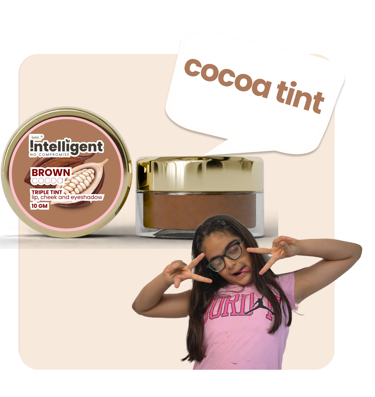 Worried about harsh makeup for your child’s delicate skin? Discover Tuco Intelligent Cocoa Triple Tint, a 100% natural, multi-purpose tint for kids aged 3+. Enriched with Cocoa Extract for vibrant color, and Shea Butter and Alkanet Root to hydrate and nourish, it’s gentle, chemical-free, and perfect for everyday use. Safe, fun, and easy-to-apply!







