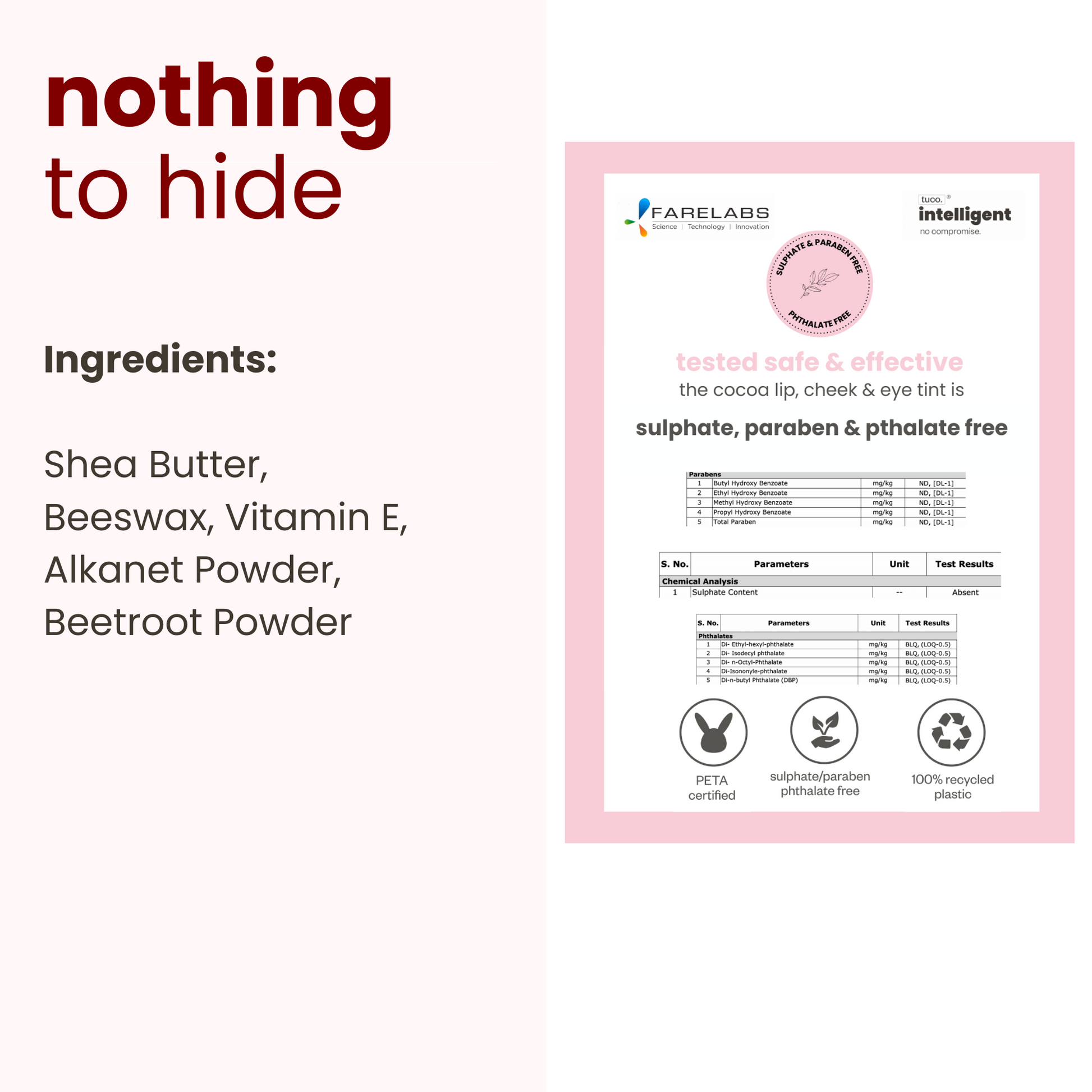 Worried about harsh makeup for your child’s delicate skin? Discover Tuco Intelligent Cocoa Triple Tint, a 100% natural, multi-purpose tint for kids aged 3+. Enriched with Cocoa Extract for vibrant color, and Shea Butter and Alkanet Root to hydrate and nourish, it’s gentle, chemical-free, and perfect for everyday use. Safe, fun, and easy-to-apply!







