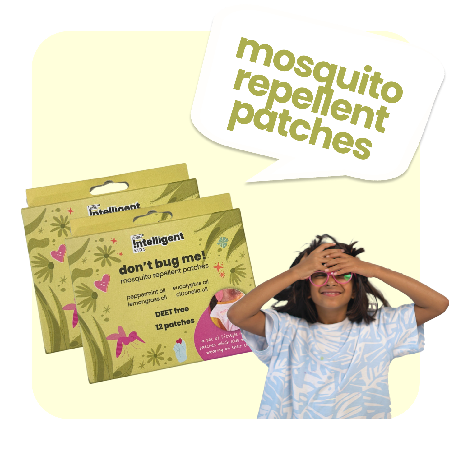 Tired of mosquito repellents with harsh smells and chemicals? Discover Tuco Don’t Bug Me Mosquito Repellent Patches! Infused with Citronella, Eucalyptus, Peppermint, and Lemongrass Oils, these chemical-free patches provide long-lasting protection. Safe for sensitive skin, SLS, Paraben, and Phthalate-free, they’re perfect for worry-free outdoor adventures!







