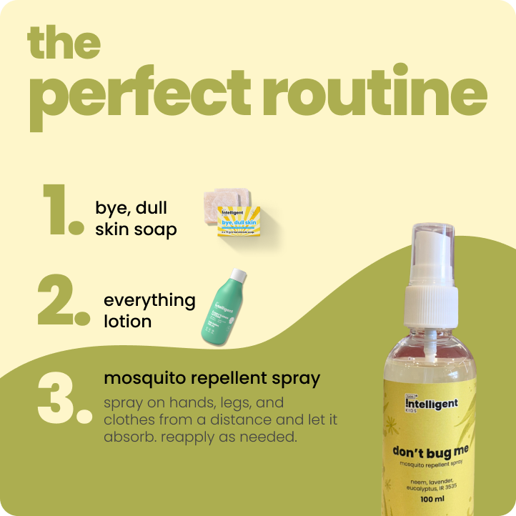 Protect your child from mosquitoes with Tuco Kids Don’t Bug Me Mosquito Repellent Spray! Made with natural essential oils like Citronella, Eucalyptus, Peppermint, and Lemongrass, it offers powerful, long-lasting protection. Safe, gentle, and free from SLS, Parabens, and Phthalates, this spray is perfect for active kids. Simply spray on clothes or skin and enjoy worry-free outdoor adventures!







