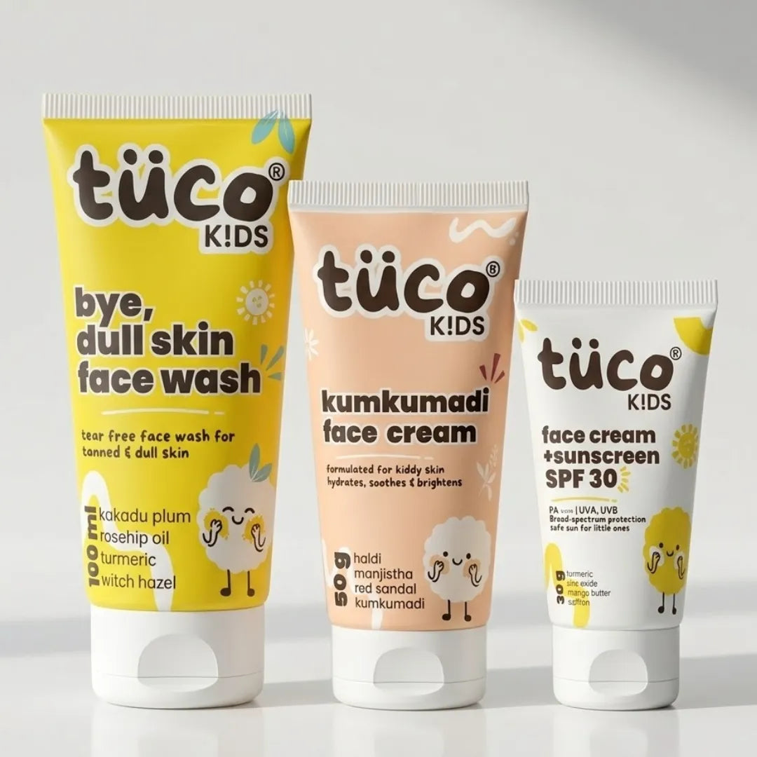 Dull Face Kit SPF 30 — Natural Brightening Skincare Kit for Kids | Tuco Kids