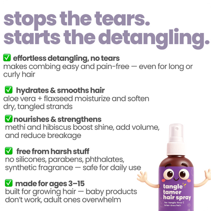 Natural Hair Detangler spray for Kids - 100ml