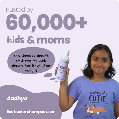 Say goodbye to lice and itchy scalps with Tuco Kids Lice Buster Shampoo, crafted for kids aged 3–15. Infused with natural Camphor, Neem, Tea Tree Oil, and Lavender, it fights lice, soothes irritation, and keeps hair soft and manageable. Free from SLS, Parabens, and Phthalates, and packaged in 100% recycled plastic, it’s eco-friendly, PETA Certified cruelty-free, and perfect for delicate scalps!







