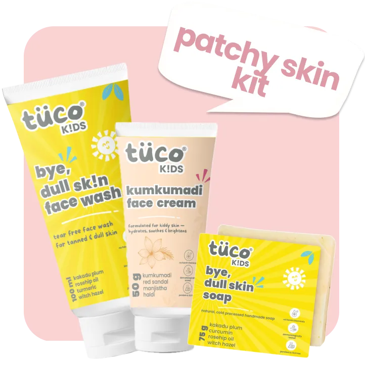 Patchy Skin Kit: Kumkumadi Face Cream + Dull Skin Face Wash + Dull Skin Soap