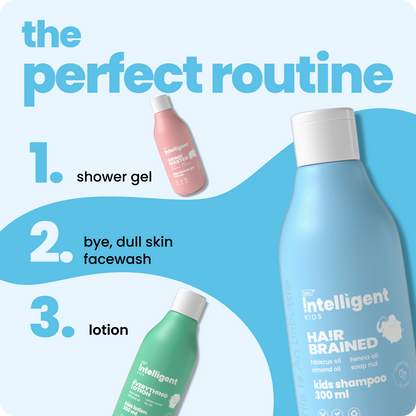 TuCo Intelligent Kids Shampoo is the perfect solution for kids aged 3-15, designed to gently cleanse and nourish their hair with natural ingredients like Hibiscus, Henna, Reetha, and Amla. This sulfate-free, paraben-free formula soothes itchy scalps, detangles knots, and leaves hair soft, shiny, and strong. Ideal for sensitive skin, this eco-friendly shampoo is cruelty-free and made with plant-based extracts to promote healthy hair growth. Whether you're looking for a chemical-free, safe shampoo for kids or