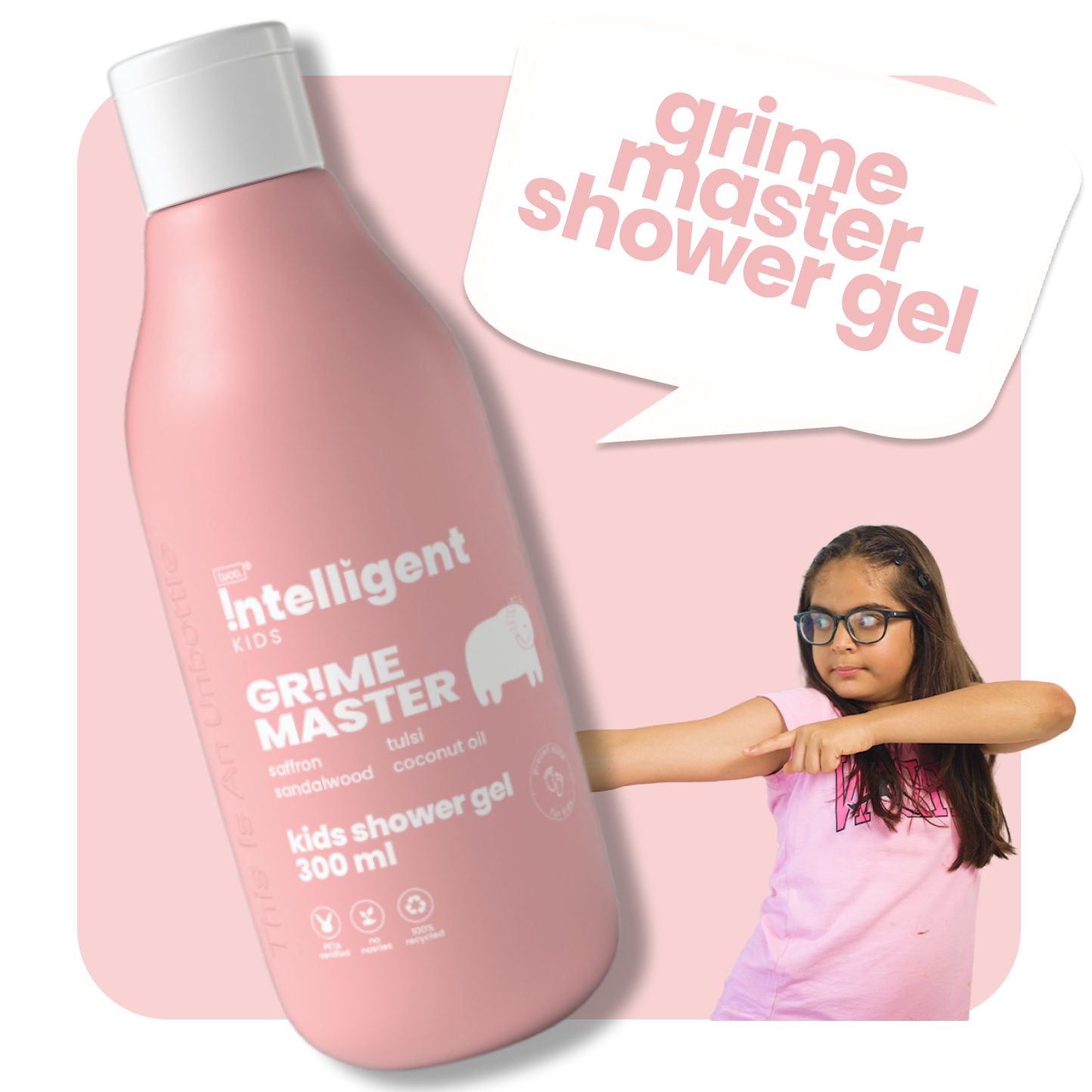 Transform bath time with Grime Master Shower Gel, enriched with Tulsi, Saffron, and Sandalwood. This gentle formula detans, soothes, and hydrates, leaving kids' skin soft, fresh, and radiant. Perfect for daily use and all skin types, it’s a natural, nourishing way to keep your child’s skin healthy. Moms love its gentle care!







