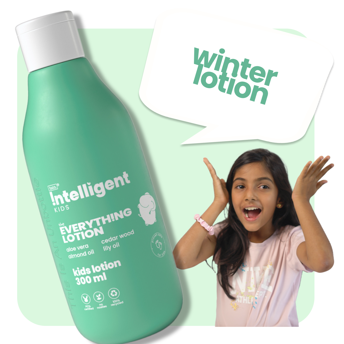 Intelligent Kids | Shop effective and proven Tuco Intelligent Moisturising Lotion 200ml. Moisturises and prevents inflammation; contains almond oil, aloe vera, rosemary and lily oil, strawberry oil, coconut oil, sweet lemon oil, and shea butter.
