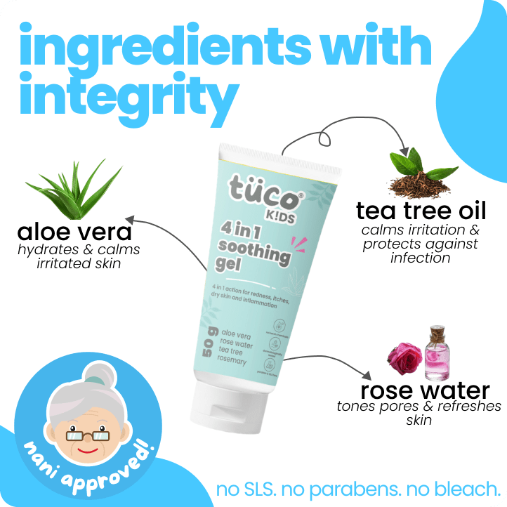 active boys summer essential soothing gel + body mist + sunscreen spf50 — safe for kids ingredients | Tuco Kids