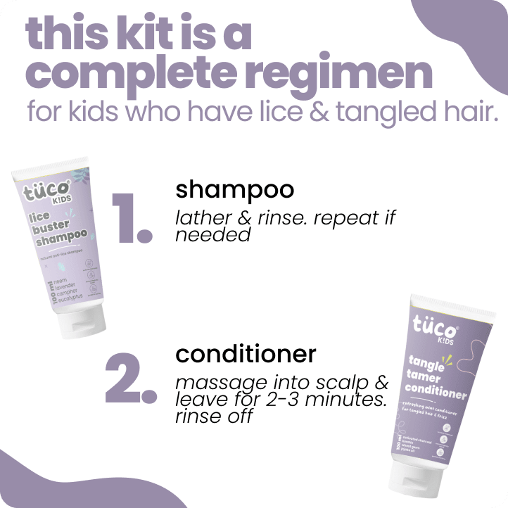 Natural Lice Shampoo + hair conditioner for kids