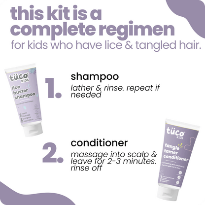 Natural Lice Shampoo + hair conditioner for kids