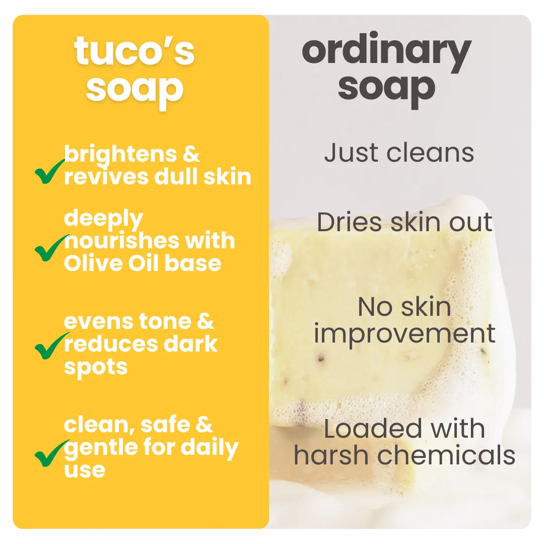Bye, Dull Skin Kids Soap with Turmeric Pack of 3