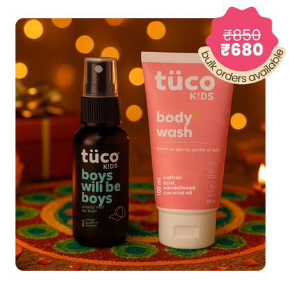Tuco Kids Boys Adventure festive pack - boys will be boys body mist and kids body wash gift set