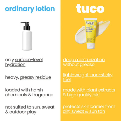 Bye Dull Skin Body Lotion - dermatologist tested kids skincare