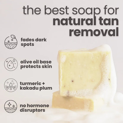Tuco Kids bye dull skin soap pack of 3 – best natural tan removal soap for kids with turmeric, kakadu plum, no hormone disruptors