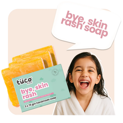 Bye, skin rash natural soap for kids - [3x75g]