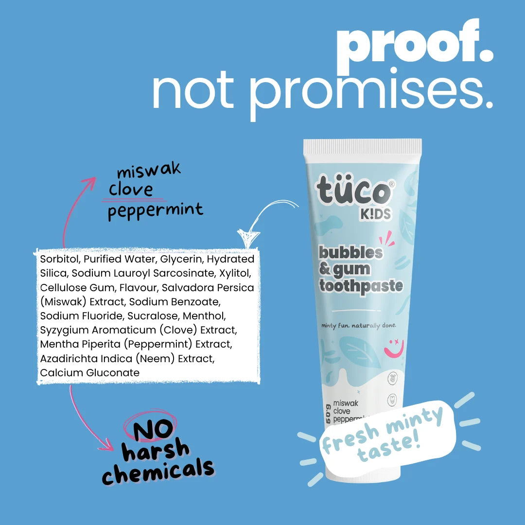 bubbles & gum toothpaste. (pack of 1)