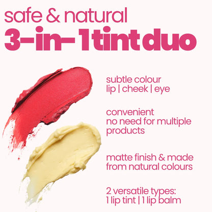 Cherry Triple Tint & Nothing Lip Balm