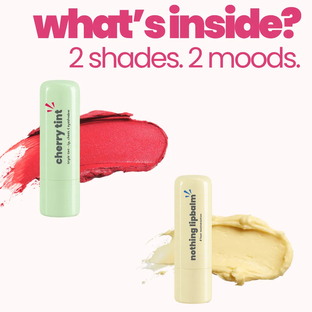 Cherry Triple Tint & Nothing Lip Balm