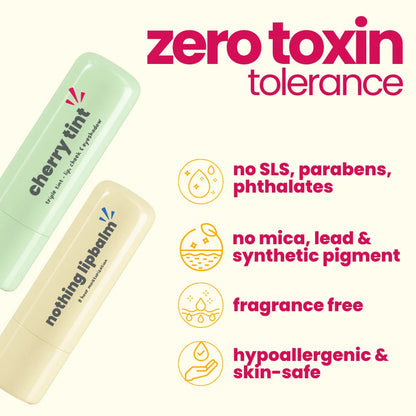 Cherry Triple Tint & Nothing Lip Balm