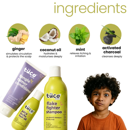The Safe Dandruff Regimen! — before and after results | Tuco Kids
