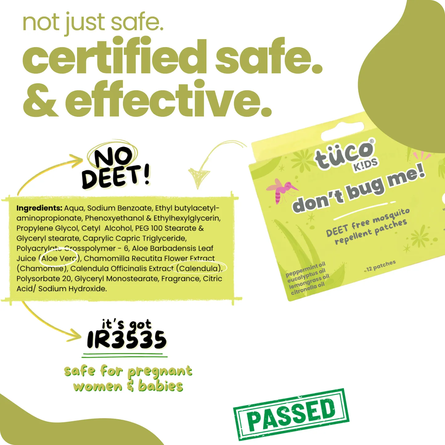 Tuco Kids DEET Free Mosquito Repellent Patches - chemical free