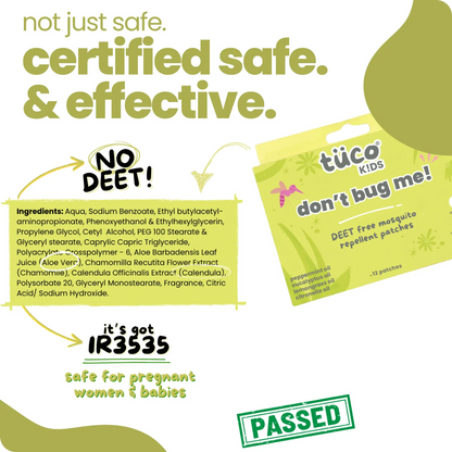 Tuco Kids DEET Free Mosquito Repellent Patches - chemical free