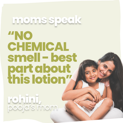 A bottle of "Don’t Bug Me" 2-in-1 mosquito repellent and skin-soothing lotion. The packaging highlights key ingredients like Aloe Vera, Chamomile, and Calendula Oils. Designed for kids (3+) and pregnant moms, it offers EU-approved mosquito protection without harsh chemicals. Safe, gentle, and nourishing for sensitive skin.
