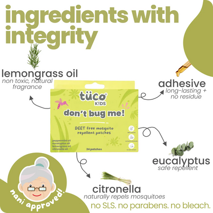 Safe Mosquito Repellent Patches for Kids [Pack of 2 - 24 patches] — how to use | Tuco Kids