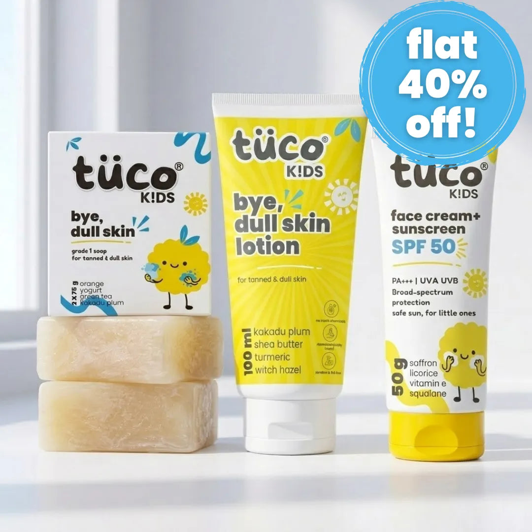 Dull Skin Kit: Soap + Lotion 100ml + Sunscreen SPF 50! — natural kids skincare | Tuco Kids