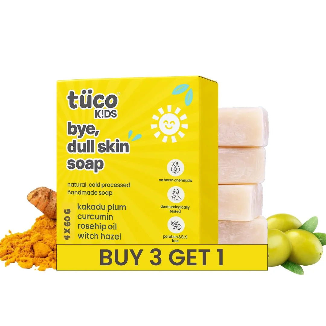 Bye, Dull Skin Kids Soap with Turmeric (Pack of 4)