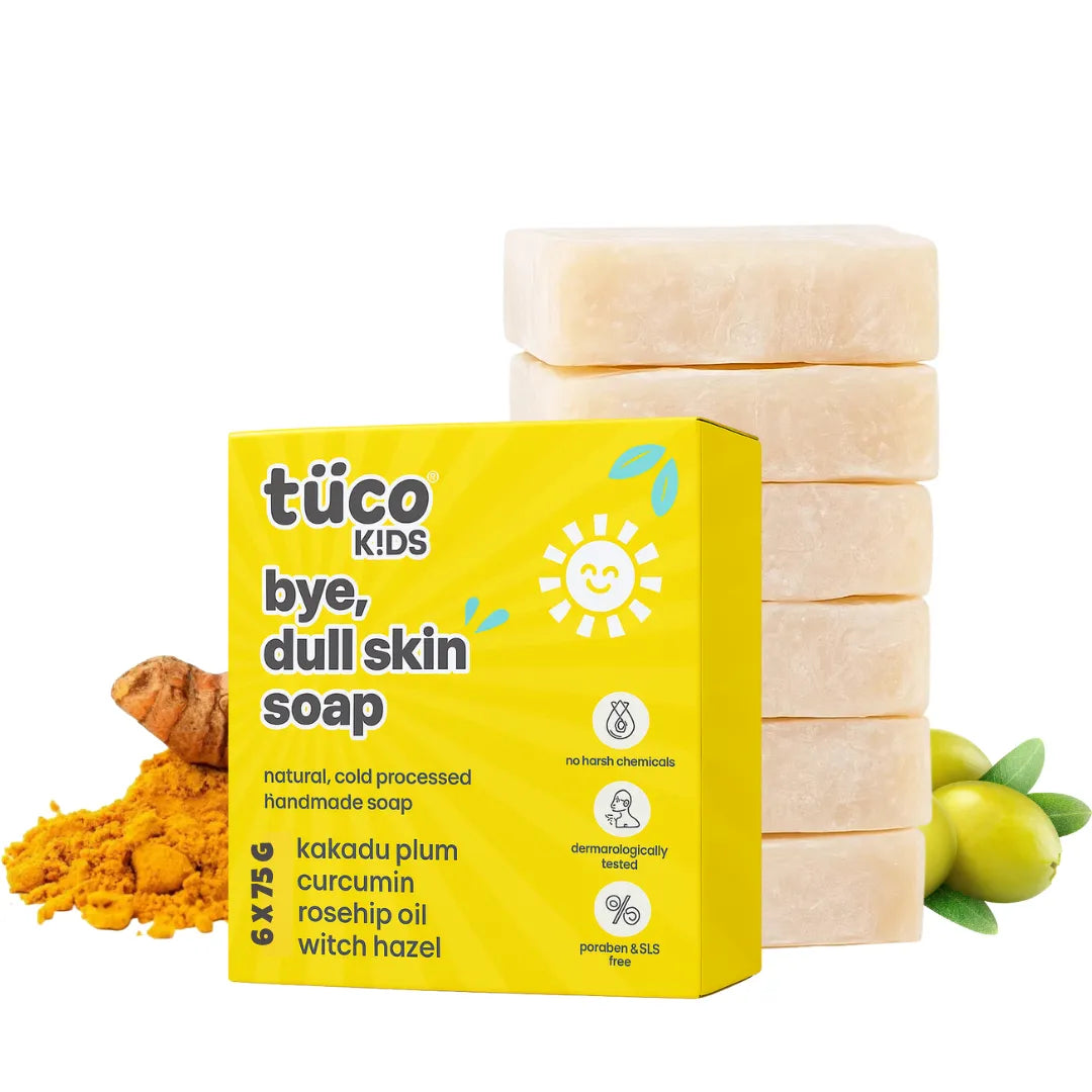 Bye, Dull Skin Kids Soap with Turmeric Pack of 6