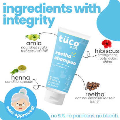 Hair Brained Shampoo - 50 ml — how to use | Tuco Kids