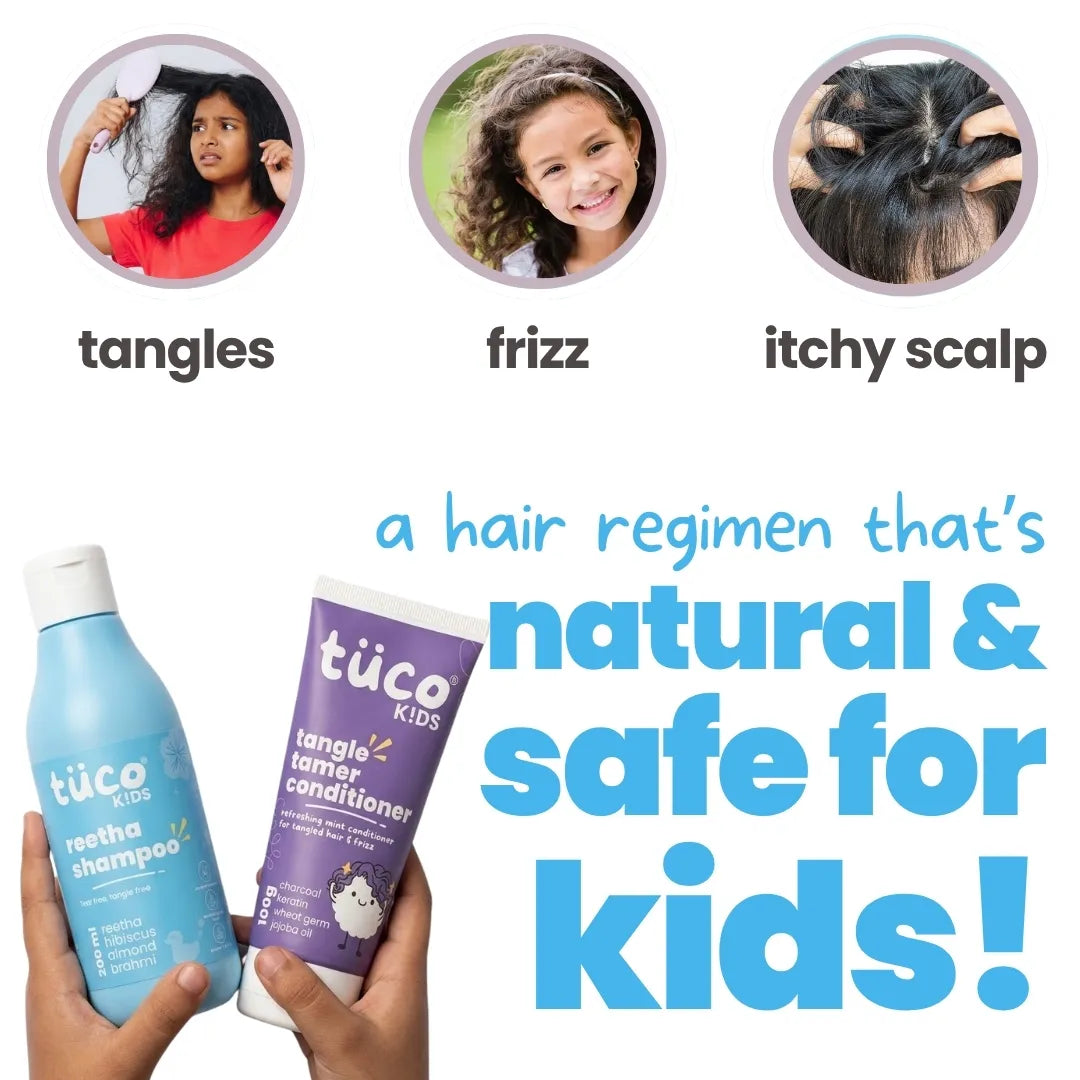 Haircare Combo: Shampoo 300ml + Conditioner 100g — key ingredients | Tuco Kids